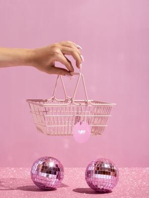 סלסלת קניות - ורוד